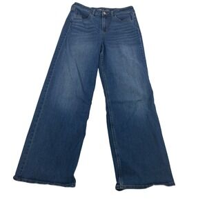 Old Navy Wow Wide Leg Jeans Womens 6 High Rise Medium Wash Denim Blue Pant 28x29